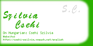 szilvia csehi business card